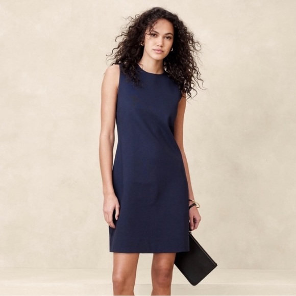 BR Navy Everywhere Ponte Sheath Dress - Picture 2 of 13